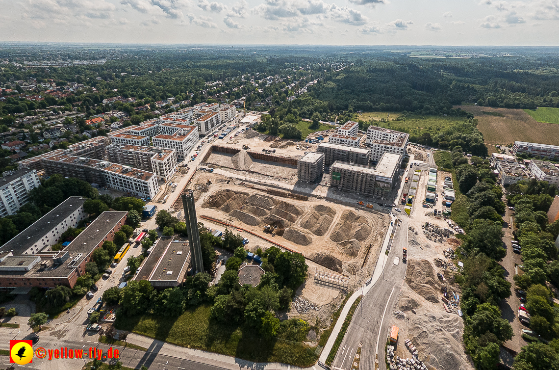 07.06.2023 - Aktuelle Luftbilder aus dem Alexisquartier und Pandion Verde in Neuperlach in München